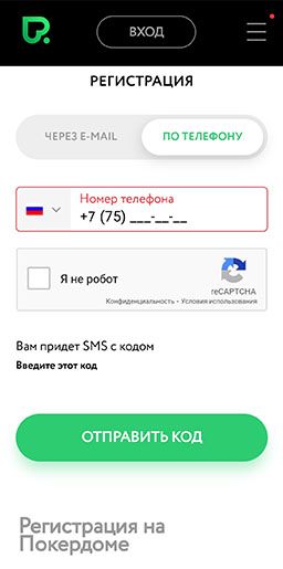 Подтверждение по номеру телефона Подтверждение по номеру телефона